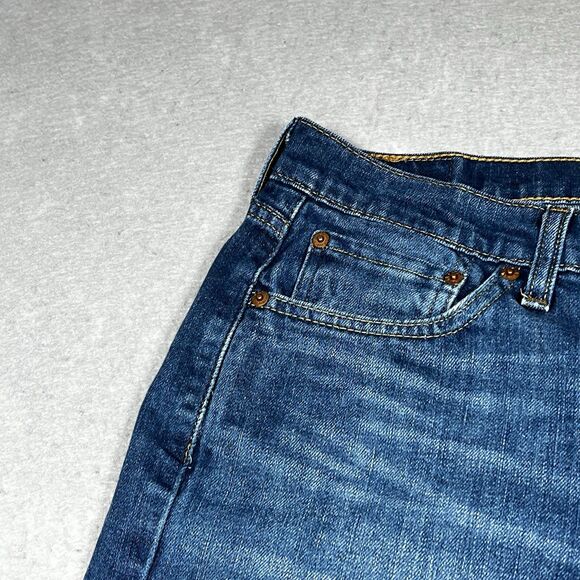 Levis 514 Jeans Mens Size 33 Blue Straight Fit Denim Mid Rise Stretch Classic - Picture 3 of 14